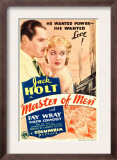 Master of Men, Jack Holt, Fay Wray on Midget Window Card, 1933 Prints
