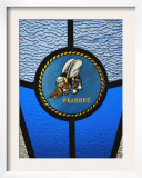 A Single Seabee Logo Built Into a Stained-Glass Window, Al Asad, Iraq Poster by Stocktrek Images 