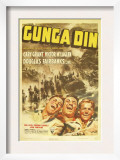 Gunga Din, Cary Grant, Victor Mclaglen, Douglas Fairbanks Jr., 1939, Poster Art Prints
