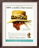Hats, Magazine Advertisement, USA, 1952 Print