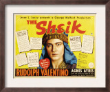 The Sheik, (Re-Issue 1938 Half-Sheet Poster), Rudolph Valentino, 1921 Print