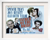 Father of the Bride, Spencer Tracy, Elizabeth Taylor, Joan Bennett, 1950 Posters