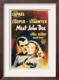 Meet John Doe, Gary Cooper, Barbara Stanwyck on Midget Window Card, 1941 Poster