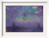 London Depicted in a Deeply Colored Pastel, 1910 Posters by Joseph Pennell