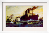 World War I American Transport Ship Bringing Troops to England, 1918 Poster by Fred J. Hoertz