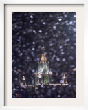 Moscow State University is Illuminated During a Rare Snow Fall This Winter Season Framed Photographic Print