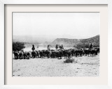 Members of the Northern Cheyenne Tribe of Montana's Tongue River Indian Reservation Framed Photographic Print