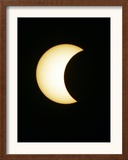 The Moon Partially Covers the Sun During the Peak of an Annular Eclipse Seen from Tel Aviv Framed Photographic Print