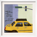 Taxi at Yellow Light Art