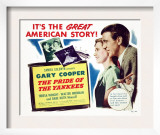 The Pride of the Yankees, Teresa Wright, Gary Cooper, Babe Ruth, 1942 Print