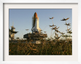 Space Shuttle Discovery at the Kennedy Space Center at Cape Canaveral, Florida, November 9, 2006 Framed Photographic Print by John Raoux