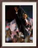 President-Elect Barack Obama Walking onto Stage to Deliver Acceptance Speech, Nov 4, 2008 Framed Photographic Print