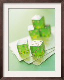 Green Dice and Cards Posters