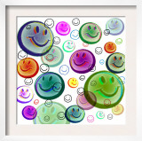 Floating Smiley Faces Prints
