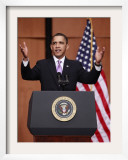 President Obama Speaks before Signing the Health Care and Education Reconciliation Act of 2010 Framed Photographic Print