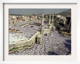 Hundreds of Thousands of Pilgrims Perform Friday Prayers at the Great Mosque in Mecca, Saudi Arabia Framed Photographic Print