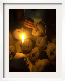 Artisan Works on Clay Masks of Hindu Goddess Durga at a Workshop in Panbazar Area of Gauhati, India Framed Photographic Print