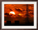 The Sun Sets Over Oberursel Near Frankfurt, Central Germany, November 2, 2006 Framed Photographic Print by Michael Probst