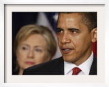 President Obama, Hillary Clinton at His Side, Announces New Strategy for Afghanistan and Pakistan Framed Photographic Print