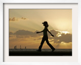 Sunset Walker, Honolulu, Hawaii Framed Photographic Print by Marco Garcia
