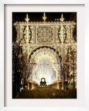 People Walk Through a Tunnel of Illumination Titled Tokyo Millenario Framed Photographic Print