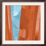 Dove on Stripe of Blue Posters