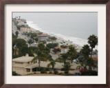 A Portion of the Pacific Coast Highway in Malibu, California, is Shown Monday, July 31, 2006 Framed Photographic Print by Damian Dovarganes