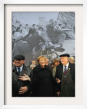 Former Soviet Leader Mikhail Gorbachev and Others During the Commemorations of Fall of Berlin Wall Framed Photographic Print