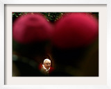 Pope Benedict XVI Delivers His Year-End Speech Framed Photographic Print by Alessandro Bianchi