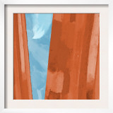 Dove on Stripe of Blue Posters