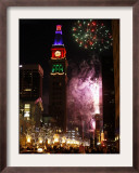 Fireworks Show is Part of the New Year Celebration Along the 16th Street Mall in Downtown Denver Framed Photographic Print