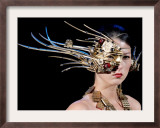 Model Displays a Creation by Pastry Chef Kotatsu Kanda During the Tokyo Sweets Collection 2009 Framed Photographic Print