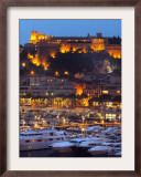 Night Falls onto the Monaco Palace Framed Photographic Print