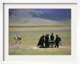 Tibetan Men Play Pool Framed Photographic Print
