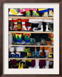 Group Photo of Clowns' Shoes at a Week Long Latin American Clown Convention in Mexico City Framed Photographic Print