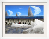 People Walk Near Red Square after the First Snow Fall in Moscow, Monday, October 30, 2006 Framed Photographic Print by Misha Japaridze