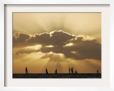 Sunset Sail, Honolulu, Hawaii Framed Photographic Print by Marco Garcia