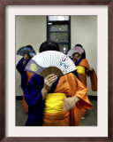 Paraguayan-Japanese Students Practice Traditional Dance in Asuncion, Paraguay, October 24, 2006 Framed Photographic Print by Jorge Saenz