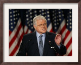 Senator Edward Kennedy Delivers Speech About the Effect of War in Iraq on America's Security Framed Photographic Print