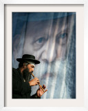 An Ultra-Orthodox Jewish Man Plays a Flute Framed Photographic Print