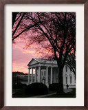 The Early Morning Sunrise Warms the Sky Over the White House Framed Photographic Print by Ron Edmonds