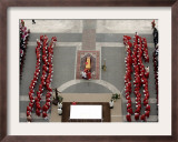 German Cardinal Joseph Ratzinger Conducts a Funeral Mass Framed Photographic Print