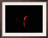 A Chinese Actor Dressed as Fisherman Performs on a Bamboo Raft During an Outdoor Performance Framed Photographic Print by Elizabeth Dalziel