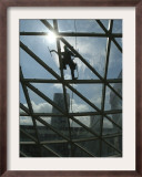 Roof Cleaning, Warsaw, Poland Framed Photographic Print