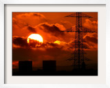 The Sun Sets Over Oberursel Near Frankfurt, Central Germany, November 2, 2006 Framed Photographic Print by Michael Probst