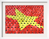 Vietnamese Students Flip Colored Placards Framed Photographic Print