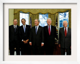 President-elect Barack Obama with All Living Presidents Smiling, January 7, 2009 Framed Photographic Print