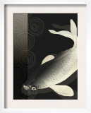 Koi Under Night Water Print