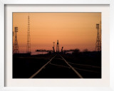 Soyuz Launch Pad at the Baikonur Cosmodrome in Kazakhstan Poster by Stocktrek Images 