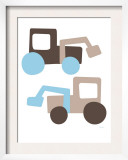 Brown Tractors Poster by  Avalisa